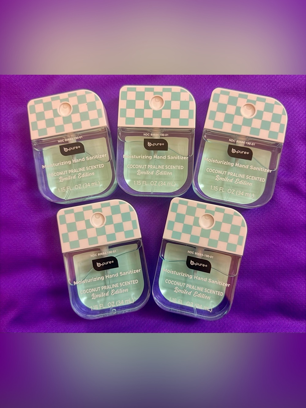 b.pure Coconut Praline Scented Moisturizing Hand Sanitizer - Mint + White